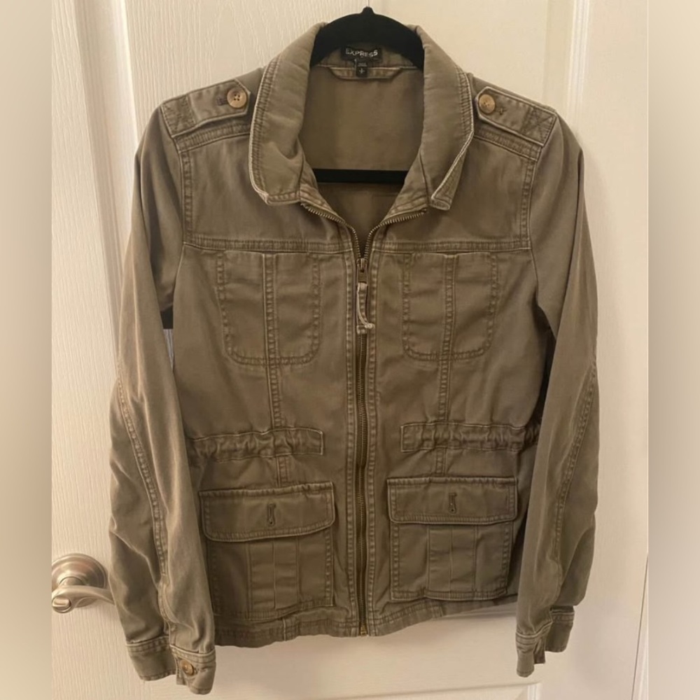 Express Women’s Olive Cargo Style Jacket